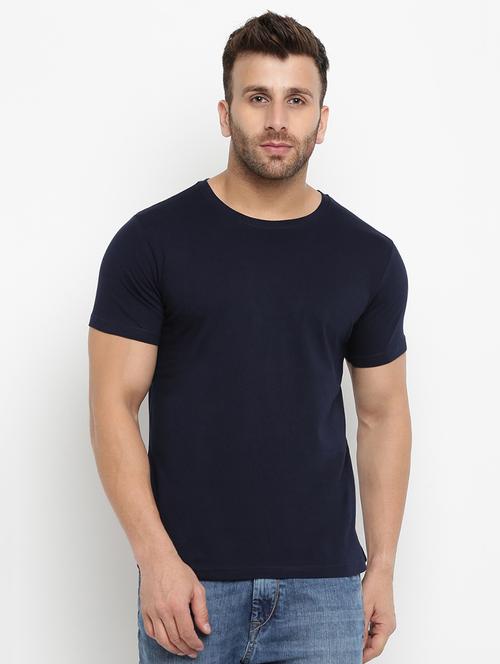 navy blue solid t-shirt - 16109825 - Very Small Image - 1