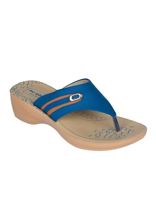 blue toe separator slippers - 16110530 - Very Small Image - 1