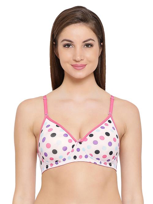 contrast seam polka dots bra - 16110711 - Very Small Image - 1