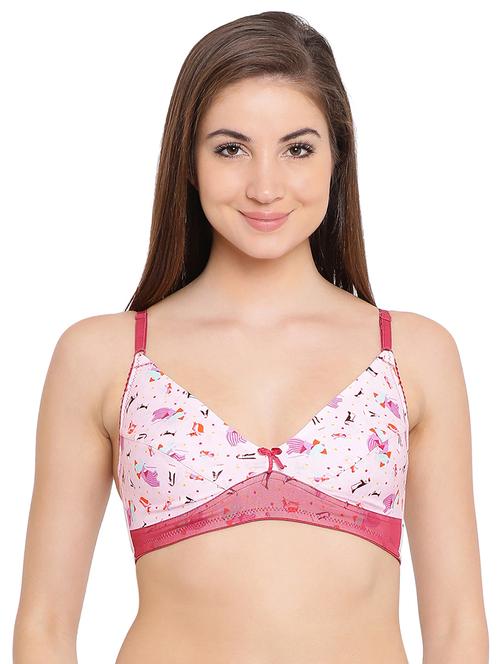 contrast mesh quirky t-shirt bra - 16110747 - Very Small Image - 1
