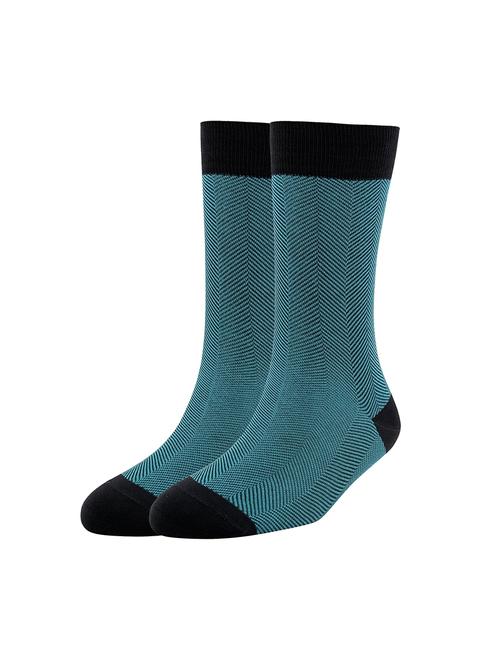 light blue cotton above ankle length sock - 16110992 - Very Small Image - 1
