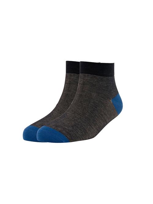 grey cotton ankle length sock - 16111011 - Very Small Image - 1