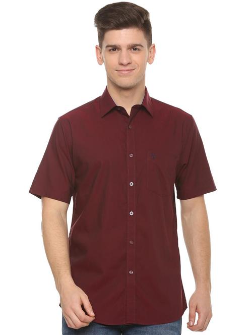 red solid casual shirt - 16112244 - Very Small Image - 1