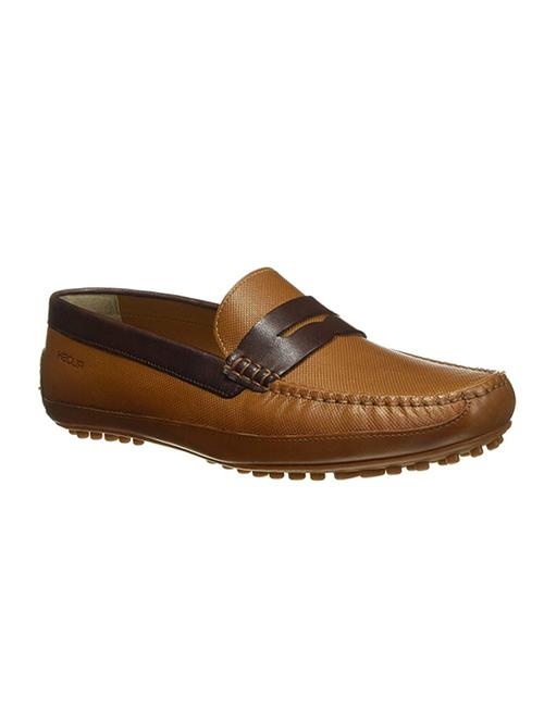 tan leather slip on loafers - 16112540 - Very Small Image - 1