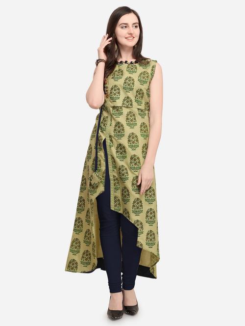floral printed asymmetric kurta - 16113963 - Very Small Image - 1