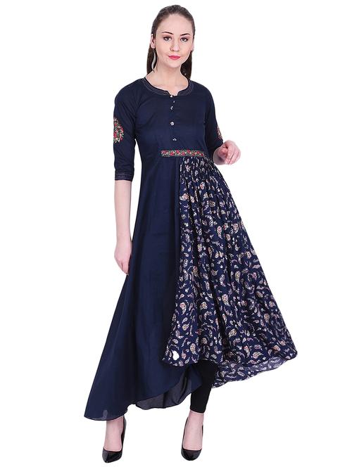 paisley printed flared kurta - 16114518 - Very Small Image - 1