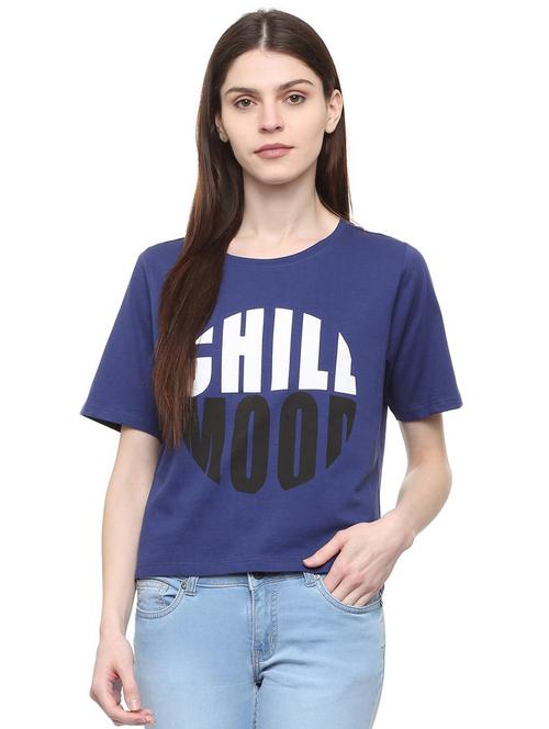 quirky print round neck tee - 16114640 - Very Small Image - 1