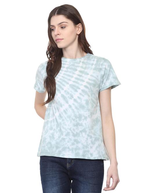 crew neck tied and dyed tee - 16114663 - Very Small Image - 1