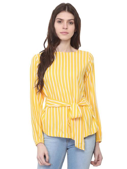 tie front striped top - 16114668 - Very Small Image - 1