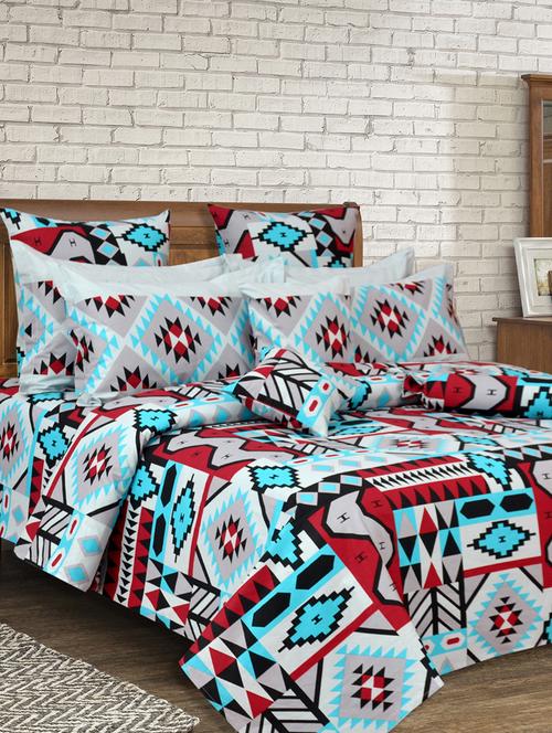 cotton double bedsheet with 2 pillow covers - 16115096 - Very Small Image - 1