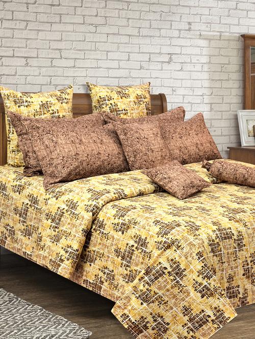 cotton king size double bedsheet with 2 pillow covers - 16115112 - Very Small Image - 1