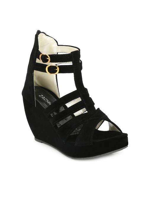 black closed back wedges - 16119699 - Very Small Image - 1