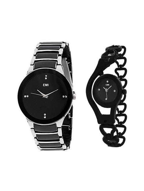 set of 2 analog couple watch combo - 16120042 - Very Small Image - 1