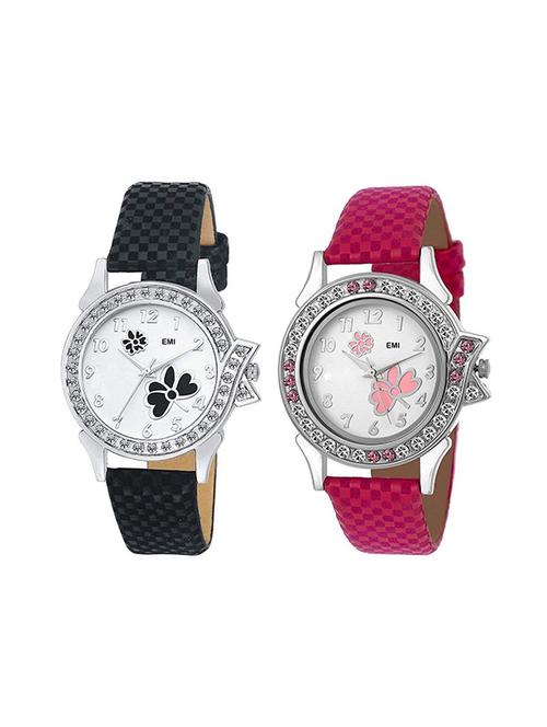 set of 2 analog watch combo - 16120077 - Very Small Image - 1