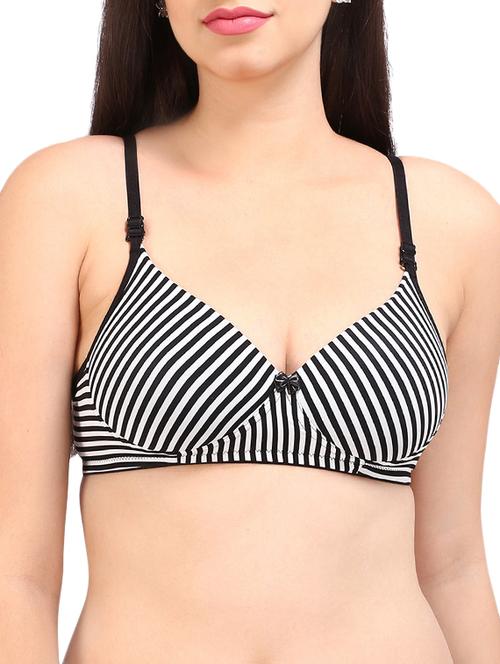 monochrome striped t-shirt bra - 16120423 - Very Small Image - 1