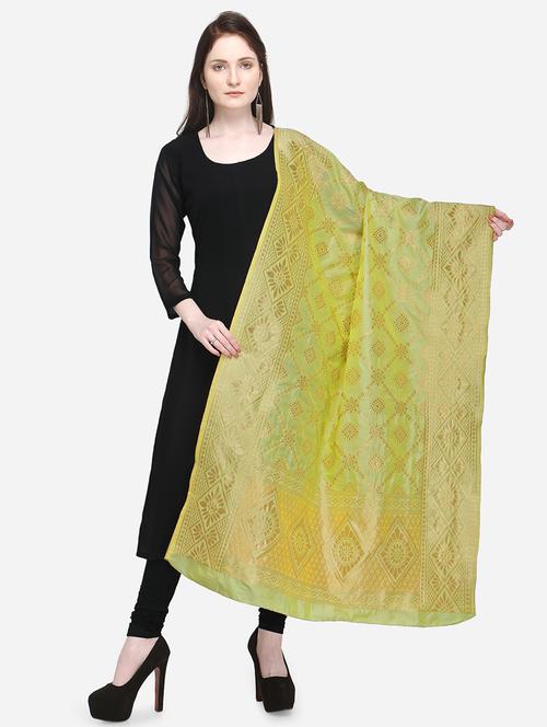 jacquard banarasi dupatta - 16120437 - Very Small Image - 1