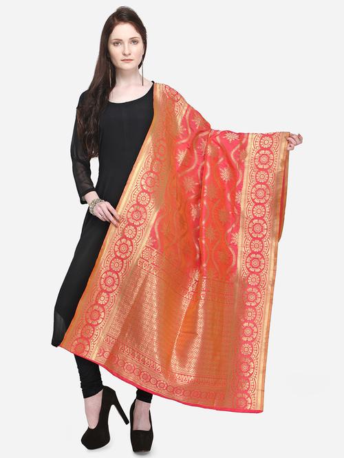 jacquard banarasi dupatta - 16120438 - Very Small Image - 1