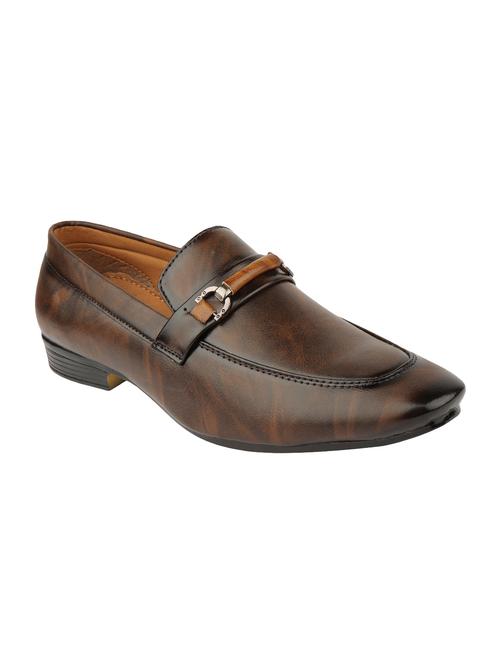 brown leatherette slip ons - 16120590 - Very Small Image - 1