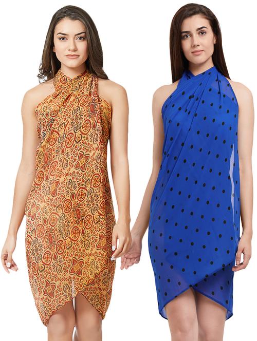 set of 2 printed sarong - 16120848 - Very Small Image - 1