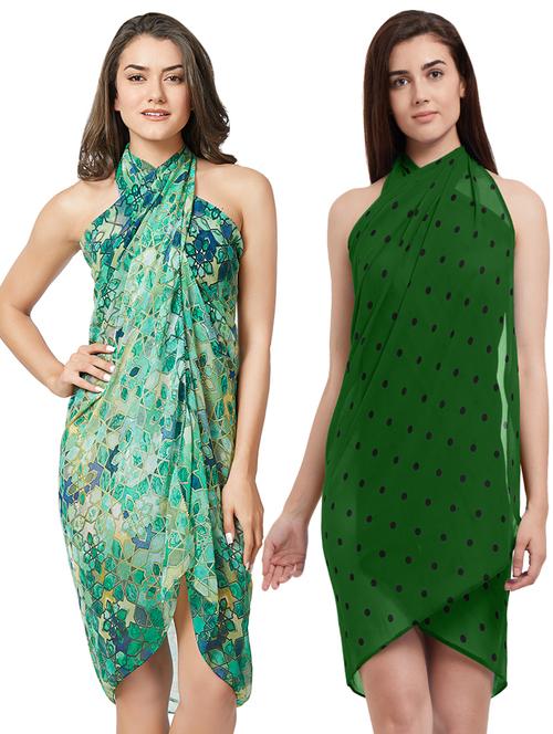 set of 2 printed sarong - 16120851 - Very Small Image - 1