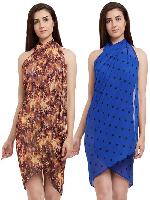 set of 2 printed sarong - 16120860 - Very Small Image - 1