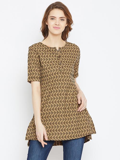 short sleeved a-line tunic - 16121169 - Very Small Image - 1