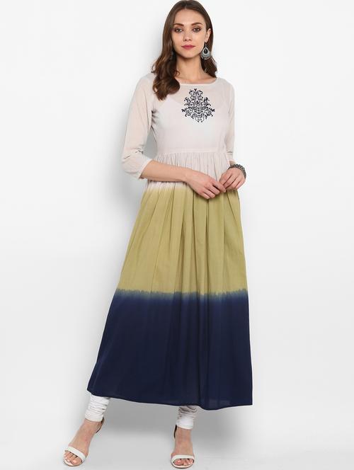 ombre flared kurta - 16124125 - Very Small Image - 1