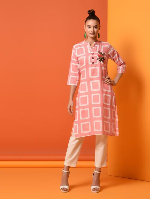 women's straight kurta - 16124493 - Very Small Image - 1