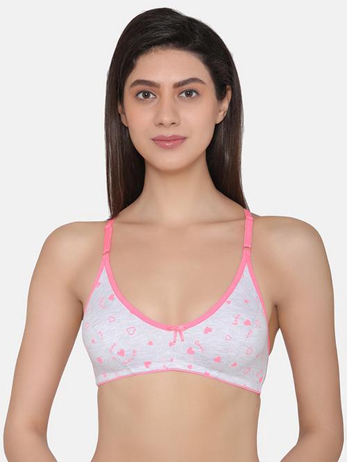 heart print racer back bra - 16124677 - Very Small Image - 1