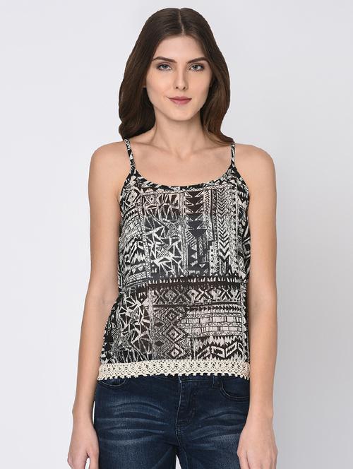 lace detail cami neck top - 16128872 - Very Small Image - 1
