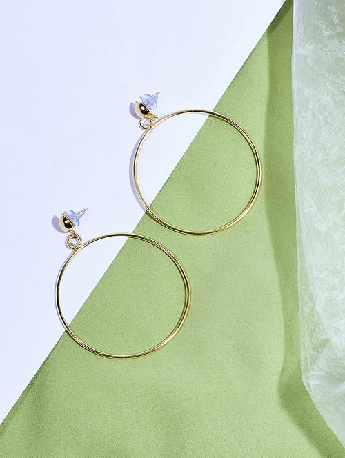 gold metal drop earring - 16129236 - Very Small Image - 1