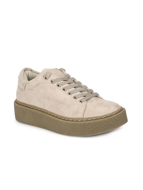 nude lace-up sneakers - 16129341 - Very Small Image - 1