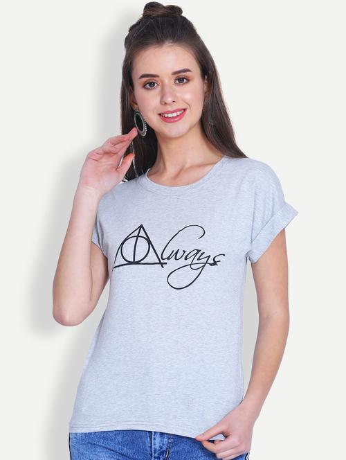 turn up sleeved graphic print tee - 16129713 - Very Small Image - 1