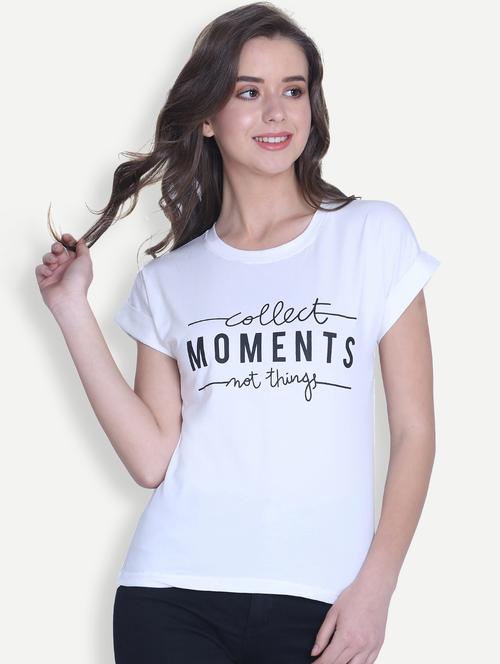 turn up sleeved graphic print tee - 16129748 - Very Small Image - 1