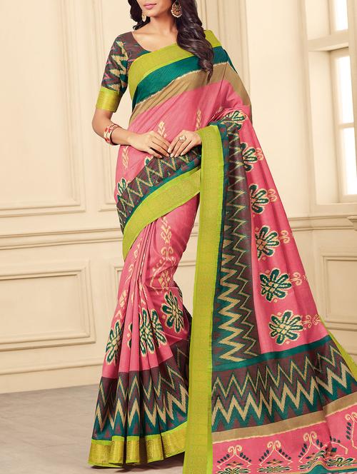 ikat printed bhagalpuri saree - 16129927 - Very Small Image - 1