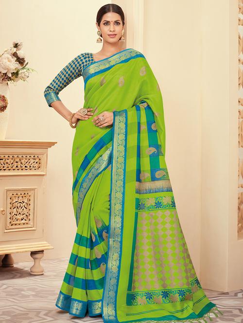 foil printed bhagalpuri saree - 16129932 - Very Small Image - 1