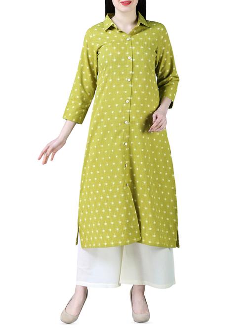 ikat printed straight kurta - 16130026 - Very Small Image - 1