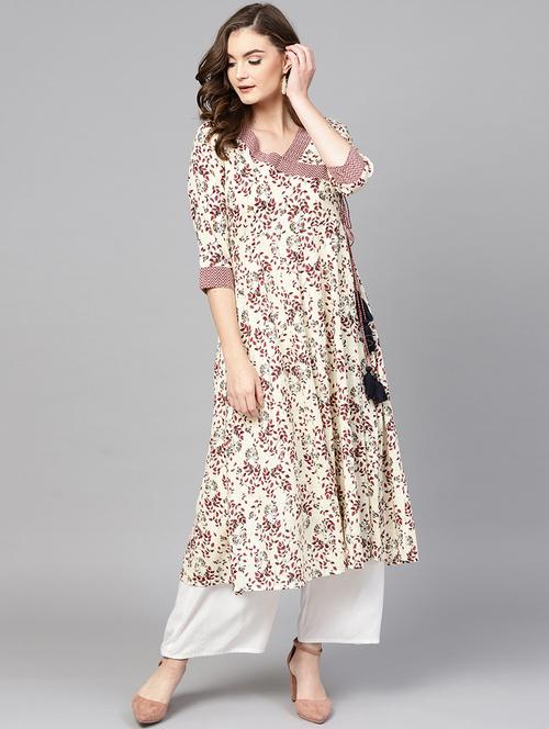 printed a-line kurta - 16130304 - Very Small Image - 1