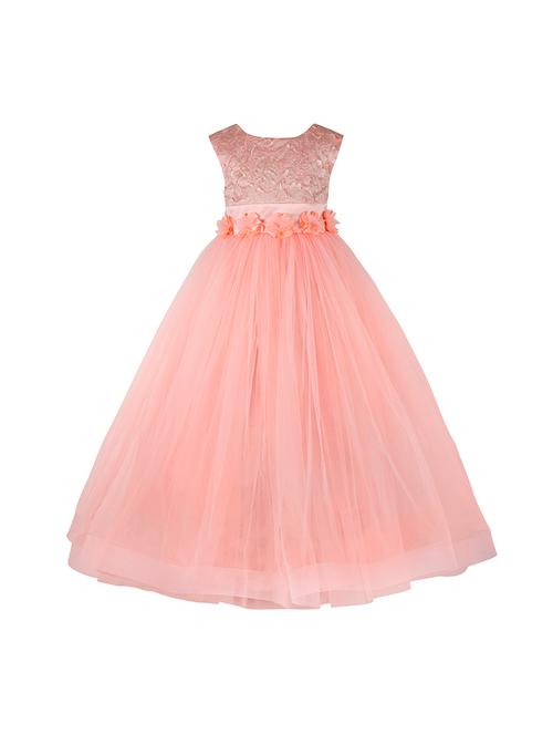 orange net frock - 16130805 - Very Small Image - 1