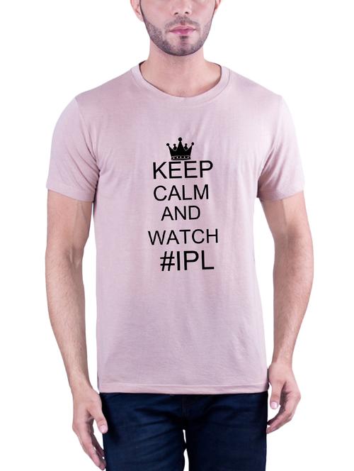 beige typographic chest print t-shirt - 16130839 - Very Small Image - 1