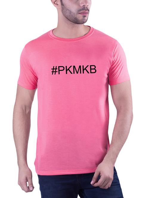 pink typographic chest print t-shirt - 16130859 - Very Small Image - 1