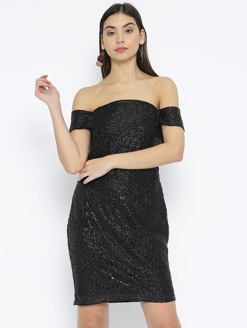 off shoulder sequined sheath dress - 16131740 - Very Small Image - 1