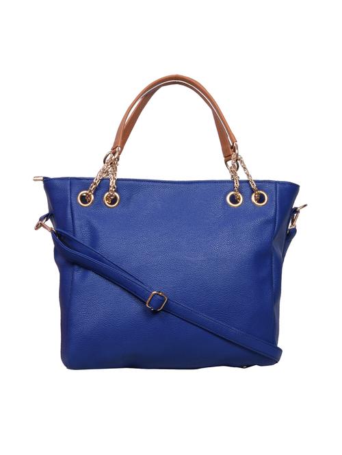 blue leatherette (pu) handbag - 16131967 - Very Small Image - 1