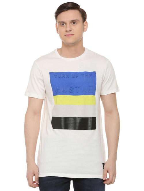 white chest print tshirt - 16133058 - Very Small Image - 1
