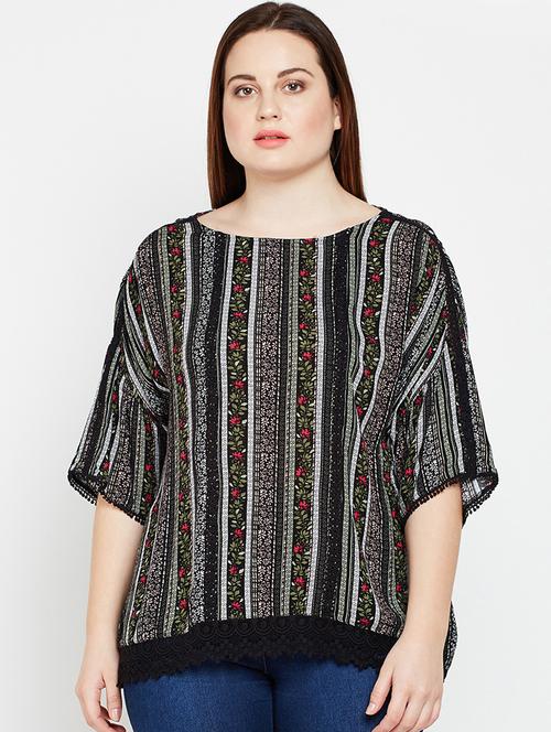 lace detail plus top - 16133708 - Very Small Image - 1