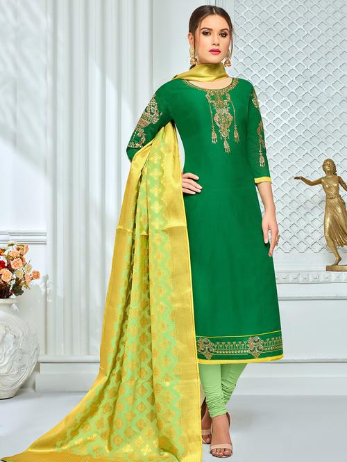 embroidered unstitched suit - 16134202 - Very Small Image - 1
