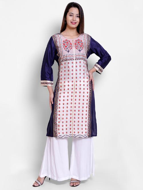 floral printed straight kurta - 16134500 - Very Small Image - 1