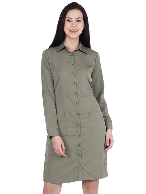 pocket patch shirt dress - 16134797 - Very Small Image - 1