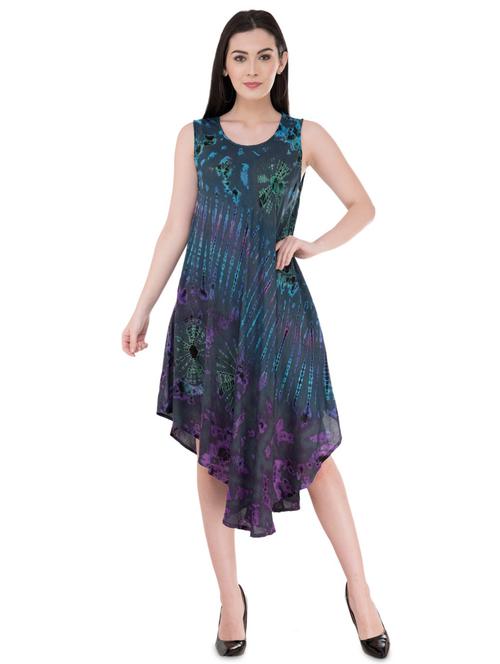 tied and dyed asymmetric dress - 16134983 - Very Small Image - 1