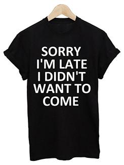 quirky text round neck tee - 16135334 - Very Small Image - 1